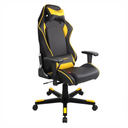 DXRacer Drifting Series DOH/DF51/NY Newedge Edition Racing Bucket Seat Office Chair Gaming Chair Ergonomic Computer Chair eSports Desk Chair Executive Chair Furniture with Free Cushions (Black/Yellow)