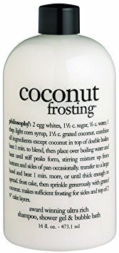 Philosophy Coconut Frosting Shampoo/Shower Gel/Bubble Bath, 16 Ounces