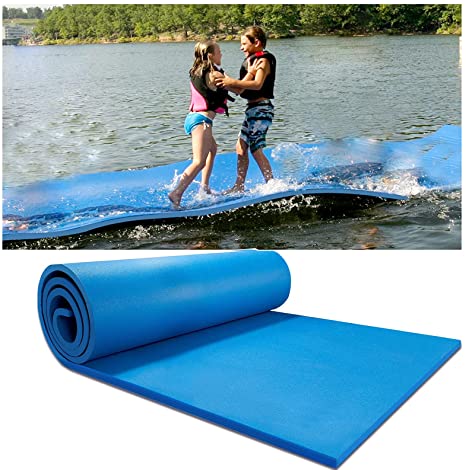 Floating Water Mat for Lake, Floating Water Pad for Fun Water Party Water Recreation and Relaxing Rollable Lily Pad XPE Foam Floating Mat for Ocean Pools Lakes Rivers 9.8 FT X 4.9 FT