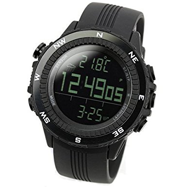 [LAD WEATHER] German Sensor Digital Compass Altimeter Barometer Chronograph Alarm Weather Forecast Outdoor Wrist Sports Watches (Climbing/ Hiking/ Running/ Walking/ Camping) Men's