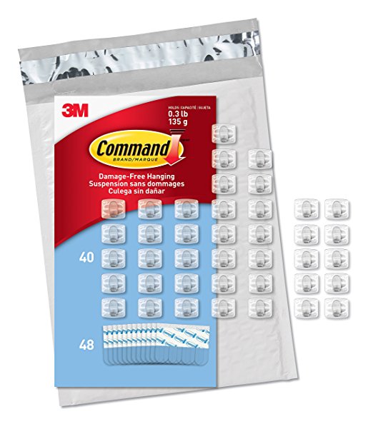 Command Clear Mini Light Clips 45 Clips, 54 Strips (CL806-45NA) - Easy To Open Packaging