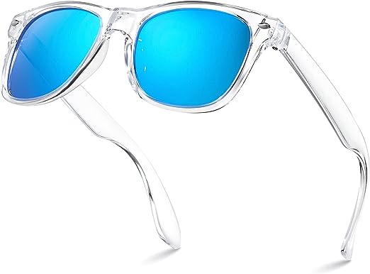 LEICO FASHION Kids Polarized Retro Sunglasses for Boys Girls Age 3-12 Shatterproof UV Protection Toddler Children Sun Glasses