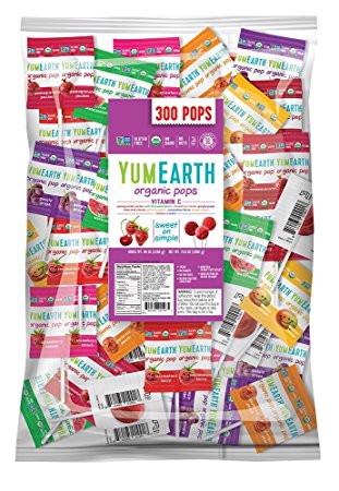 YumEarth Organic Vitamin C Lollipops, Assorted Flavors, 5 Pound Bag