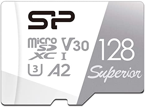 Silicon Power 128GB Superior Micro SDXC UHS-I (U3), V30 4K A2, High Speed MicroSD Card with Adapter