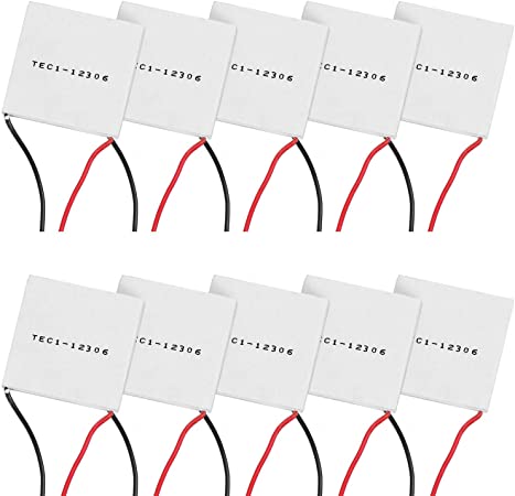 ESUMIC 10PCS TEC1-12706 Thermoelectric Cooler Heat Sink Cooling Peltier Module 12V 60W 5.8A