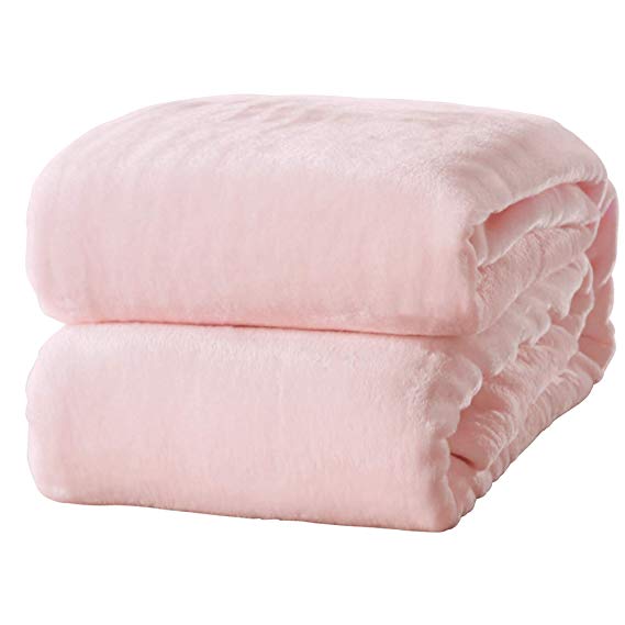 Home Fashion Designs Ultra Velvet Plush Fleece Super Soft Bed Blanket. Warm for Winter Ultimate Comfort. Marlo Collection (King, Blush Pink)