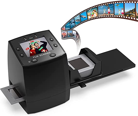 DIGITNOW High Resolution 135 Film/Slide Scanner, Slide Viewer and Convert 35mm Negative Film &Slide to Digital JPEG Save into SD Card, with Slide Mounts Feeder No Computer/Software Required.…