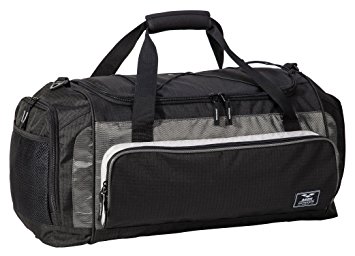 MIER Large Duffel Bag Men’s Gym Bag with Shoe Compartment, 60L, Black