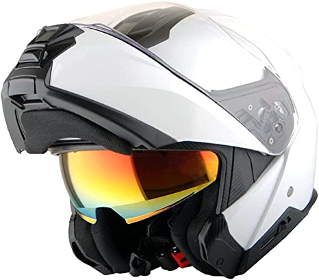 Martian Motorcycle Modular Full Face Helmet Flip up Dual Visor Sun Shield: HG362