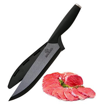 Ceramic Chef Knife - 8 Inch Black Zirconium Blade