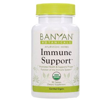 Banyan Botanicals Immune Support - Certified Organic, 90 Tablets - Promotes Health & Supports Proper Function of the Immune System
