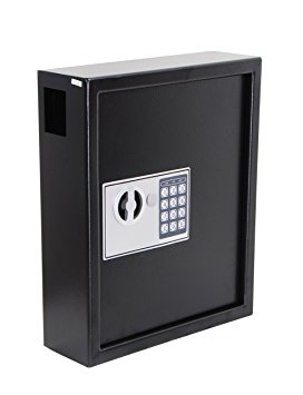 AdirOffice Secure 40 Key Cabinet with Digital Lock - Holds 40 Keys