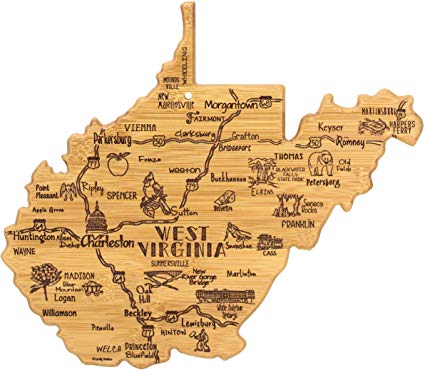 Totally Bamboo West Virginia State Destination Bamboo Serving and Cutting Board