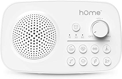 hOmeLabs White Noise Machine for Sleeping - Portable Sound Machine with 8 Sleep Sounds, Timer, Volume Adjustment and Auto-Off Function - Plug in or Battery Operated for Baby, Home Travel or Office Use