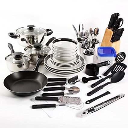 Essential Home Total Kitchen Cookware, Utensil 83 Pc Combo Set