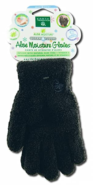 Earth Therapeutics: Aloe Infused Moisture Gloves, Black