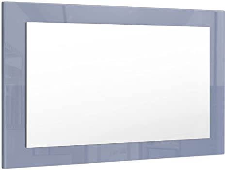 Vladon Wall Mirror Lima 89cm in Grey High Gloss