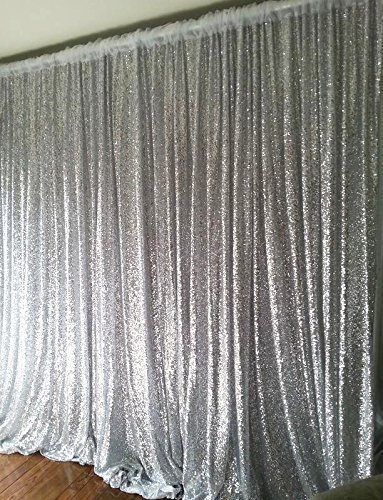 QueenDream Christmas Photography Backdrops Silver-7ft x 7ft