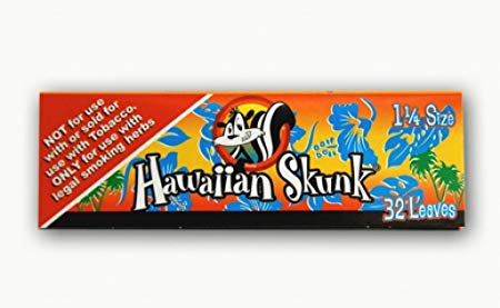 Skunk Brand Hawaiian Flavored Rolling Papers - 1 1/4 Size (6 Packs)