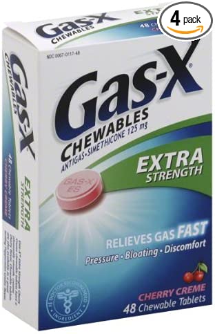 Gas-X Chewable Tablets-Cherry-48 ct. (Pack of 4)