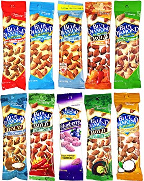 Blue Diamond Almonds Variety Pack (1.5 Ounce Bags) (10 Pack)