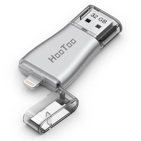 HooToo iPhone Flash Drive USB 3.0 with Lightning Connector External Storage Memory Expansion for iPads iPod and Computers, 32GB