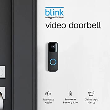 Introducing Blink Video Doorbell, Black, Works with Alexa   Echo Dot (3rd Gen), Charcoal Fabric - Smart Home Starter Kit