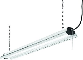 Lithonia Lighting DPSL 48IN 40K 80CRI CHR Linkable Diamondplate LED Shoplight, 4000 Lumens, 40W, Chrome