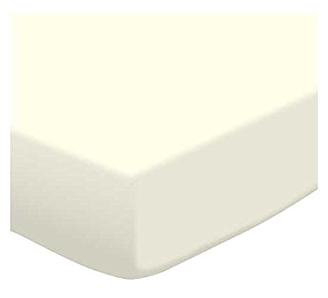 SheetWorld Fitted Pack N Play (Graco) Sheet - Organic Ivory Jersey Knit - Made In USA
