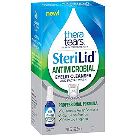 TheraTears Sterilid Antimicrobial Eyelid Cleanser, with Hypochlorous, Antimicrobial Spray, 59 mL, 2 FL OZ