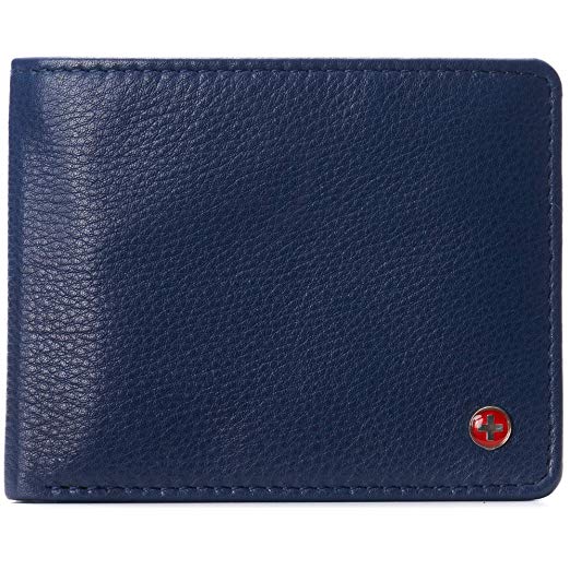 Alpine Swiss RFID Connor Passcase Bifold Wallet For Men Leather