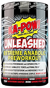 KA-POW! UNLEASHED - EXTREME ANABOLIC PREWORKOUT -The Strongest Most Complete Pre-Workout Formula Ever Made! Clinically Dosed 3-in-1 Super Formula will change the way you workout FOREVER! 20 Svgs