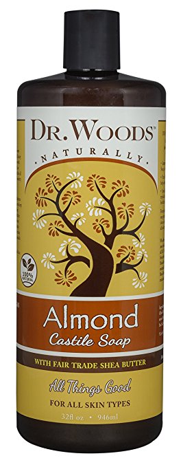 Dr Woods Products Pure Almond Castile Soap with Organic Shea Butter 32 oz