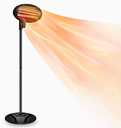 Patio Heater Electric Outdoor Heaters - 1500W 3 Adjustable Power Level Outdoor Infrared Heater Tip Over & Overheat Protection, Super Quiet Warm Vertical Electric Heater
