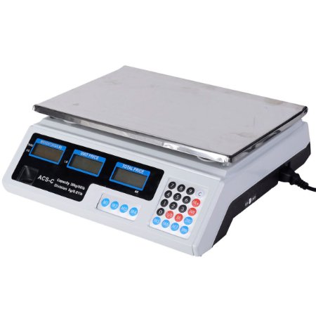 Safstar Electronic Price Computing Scale LCD Digital Commercial Food Meat Counting Weighting Scale 66 Ib Capacity