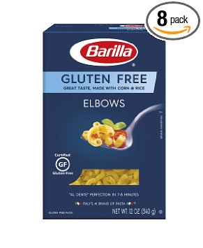 Barilla Elbows Pasta Gluten Free, 12 Ounce (Pack of 8)