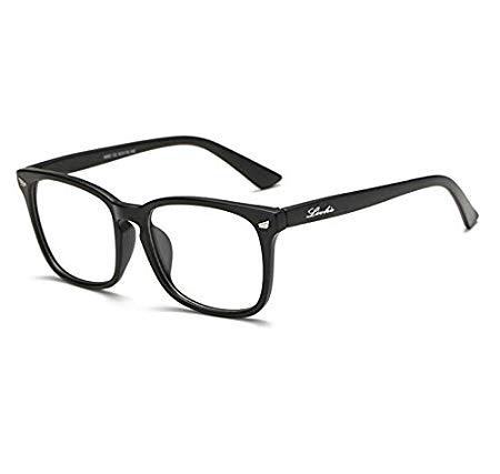 Livhò Blue Light Blocking Glasses, Computer Reading/Gaming/TV/Phones Glasses for Women Men,Anti Eyestrain & UV Glare Headache Eyewear (Matte Black) LI8082