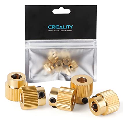 Creality Official 5PCS Extruder Wheel, Motor Gear 40 Teeth Drive Gear Brass for Ender 3/Ender 3 Pro/Ender 3 V2