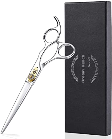 Dream Reach Professional Dog Grooming Straight, Curved, Thinning/Blending/Chunking Scissors Kit, JP-440C Stainless Steel Pet Cat Hair Cutting/Trimming Shears