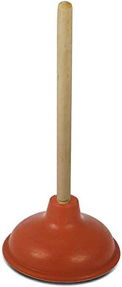 Precision Pressure Original Bathroom Toilet Plunger Suction Cup with Long Wooden Handle Fix Clogged Toilets - Large 7" for efficient Suction!