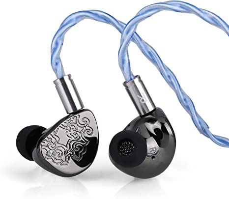 Linsoul TANGZU x HBB Wu Heyday HiFi Upgraded 14.5mm Planar Driver IEM with 5-Axis CNC Aluminum Shell, Detachable 3-in-1 Silver-Plated Cable