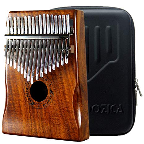 Moozica 17 Key Kalimba, High Quality Professional Finger Thumb Piano Marimba Musical Gift (Acacia Koa-K17K)