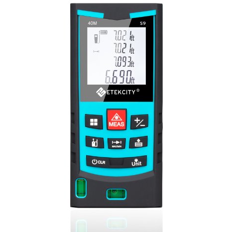 Etekcity S9 Layout-Smart Class II Laser Distance Measurer Bubble Level 130-Feet Green