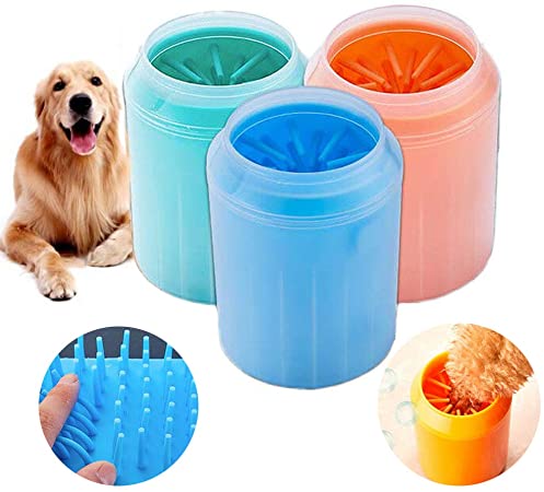 3 Pack Portable Dog Paw Cleaner- Pet Paw Cleaner for Dogs,Cats Grooming with Muddy Paws Comfortable Silicone Dog Feet Cleaner