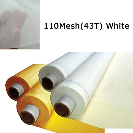 Silk Screen Printing Fabric Mesh 3 Yards 1.27 Meters Screen Printing Mesh Wide High Tension Mesh Making Ink Supplies(110 Mesh（43T）)