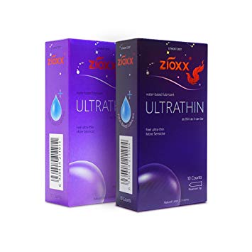 Zioxx Ultra Thin Hyaluronic Acid Lubricants Condoms 20 Pieces Water Based