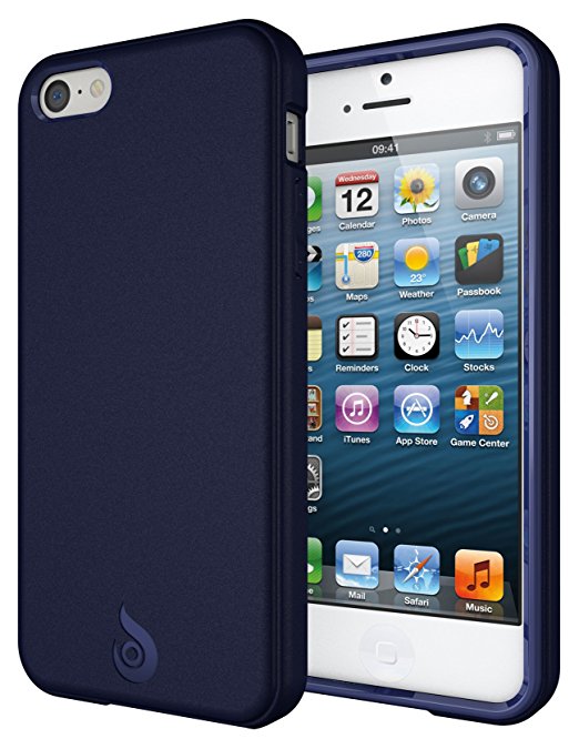 iPhone 5C Case, Diztronic Matte Back Navy Blue Flexible TPU Case for Apple iPhone 5C - Retail Packaging