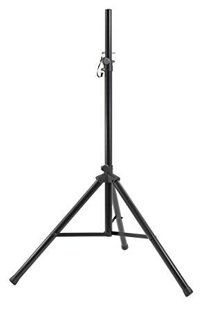 Gemini ST Series ST-04 Professional Audio DJ Fold-Out Telescoping Tripod Black Anodized Steel Speaker Stand, Up To 80" Tall, 200lb Weight Capacity