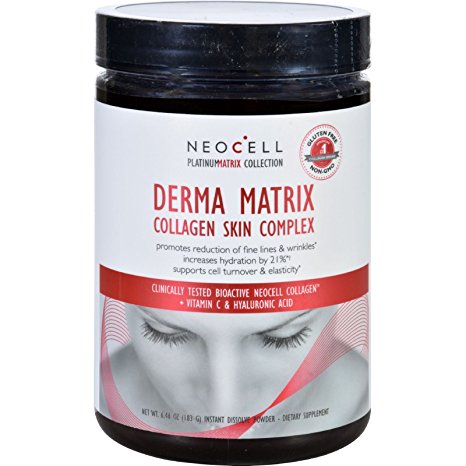 NeoCell Laboratories Collagen Skin Complex - Derma Matrix - Platinum Matrix - Instantly Dissolving - 6.46 Ounce Powder