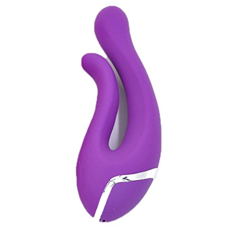 10 Functions Powerful Dual Motor Silicone Vibrating Vibrator Wireless Vagina G-spot Clitoral Stimulate Body Wand Handheld Massager Masturbation For Women (Purple)